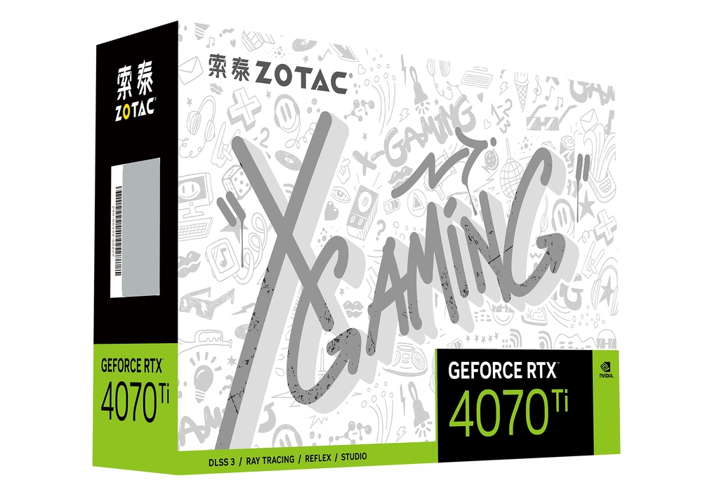 索泰 GeForce RTX 4070Ti-12GB X-GAMING OC 欧泊白