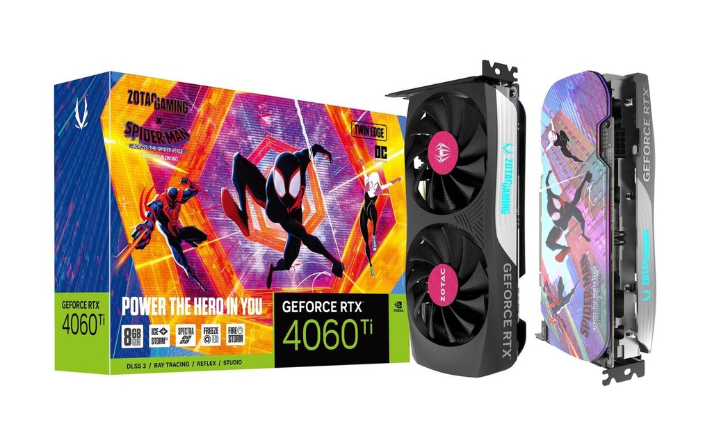 ZOTAC GAMING GeForce RTX 4060 Ti 8GB Twin Edge OC SPIDER-MAN™: Across the Spider-Verse Bundle