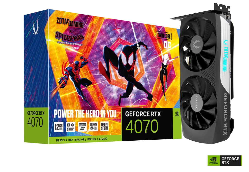  ZOTAC GAMING GEFORCE RTX 4070 Twin Edge OC SPIDER-MAN™: Across the Spider-Verse Bundle