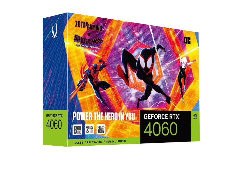 ZOTAC GAMING GeForce RTX 4060 8GB OC Spider-Man™: Across The Spider-Verse Bundle