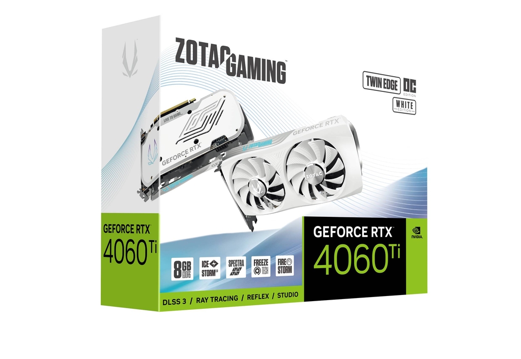 ZOTAC GAMING GeForce RTX 4060 Ti 8GB Twin Edge OC White Edition