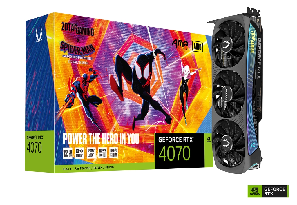  ZOTAC GAMING GEFORCE RTX 4070 AMP AIRO SPIDER-MAN™: Across the Spider-Verse Bundle